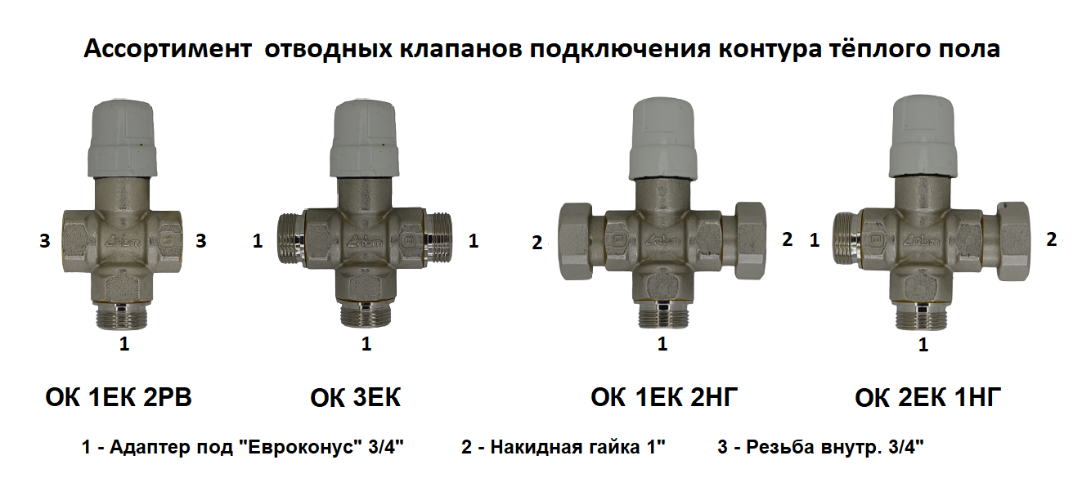 Отводной клапан ассортимент