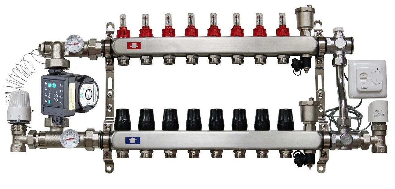 Коллектор теплых водяных полов. Коллектор теплого пола sti sus304. Коллектор 1" латунь с расходомерами hkv/t 4вых - 3/4" (в сборе) овентроп. Коллектор теплых полов pn25. Коллектор 6 теплый пол водяной tim.